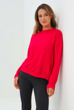 PASSION SWEATER KNIT AND LACE CREWNECK WITH BACK