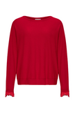 PASSION SWEATER KNIT AND LACE CREWNECK WITH BACK