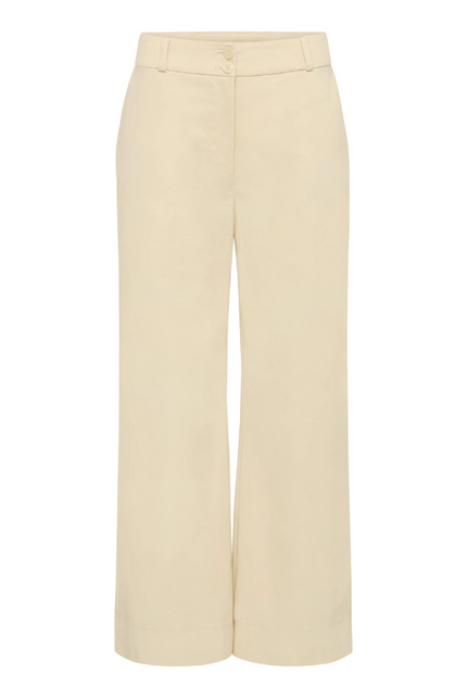 IVANNA PERFORMANCE COTTON CROPPED FLARE PANT IN WHEAT
