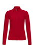 NOELLE SWEATER ZIP UP TOP IN ATOMIC RED