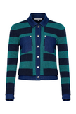 SIENNA SWEATER KNIT AND PERFORMANCE DENIM TRUCKER JACKET