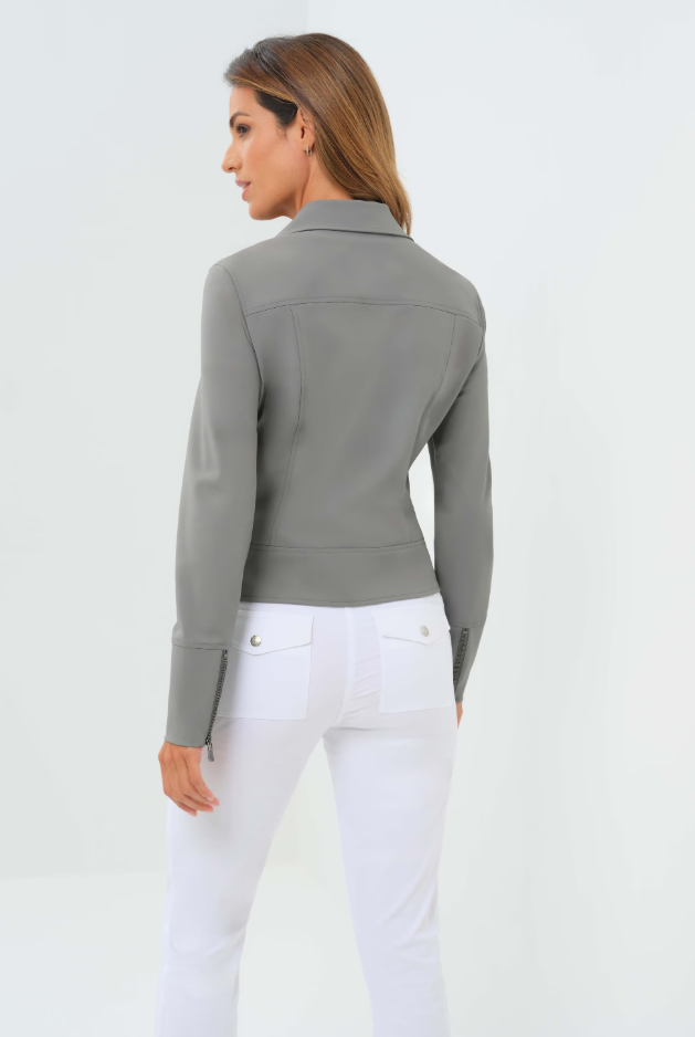 MARINA PERFORMANCE TWILL BIKER JACKET