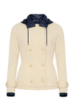 LEXIE PERFORMANCE COTTON AND NYLON REVERSIBLE TRENCH JACKET