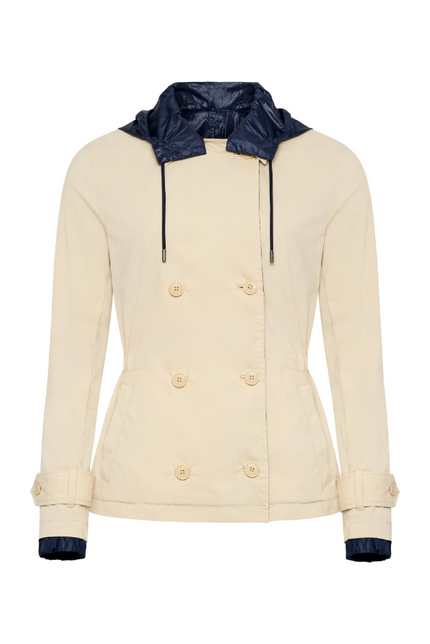 LEXIE PERFORMANCE COTTON AND NYLON REVERSIBLE TRENCH JACKET