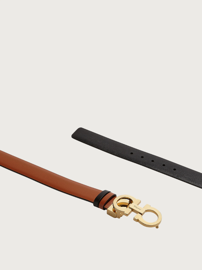 REVERSIBLE AND ADJUSTABLE GANCINI BELT IN SELLA AND BLACK