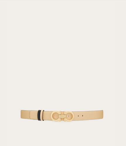 REVERSIBLE AND ADJUSTABLE GANCINI BELT IN MACADAMIA