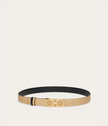 REVERSIBLE AND ADJUSTABLE GANCINI BELT IN MACADAMIA