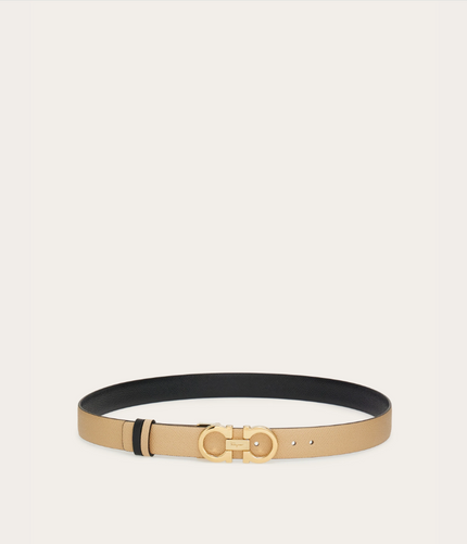 REVERSIBLE AND ADJUSTABLE GANCINI BELT IN MACADAMIA