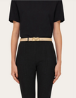 REVERSIBLE AND ADJUSTABLE GANCINI BELT IN MACADAMIA