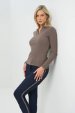 GEORGIE RIB SWEATER KNIT COLLARED TOP