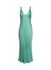 AKIYA SATIN TANK DRESS IN MALACHITE GREEN