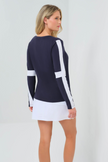 KENSLEY CONTRAST SLEEVE PIMA TOP