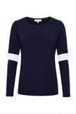 KENSLEY CONTRAST SLEEVE PIMA TOP