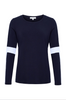KENSLEY CONTRAST SLEEVE PIMA TOP