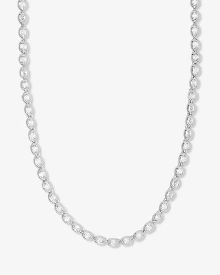 SHES A BOSS TENNIS NECKLACE 16IN IN SILVER