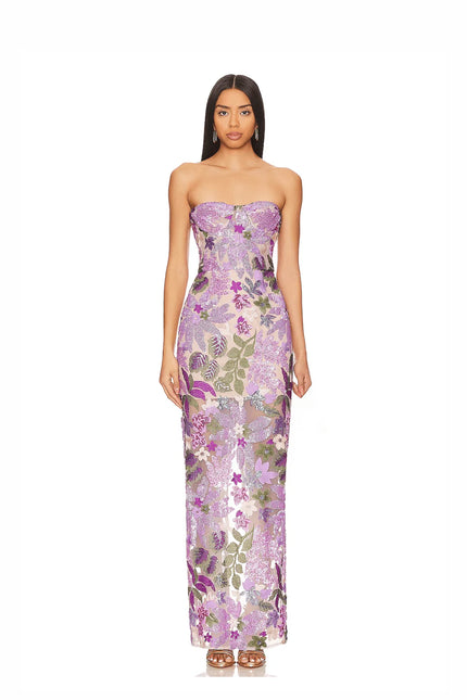 DAHLIA LILAC MAXI DRESS