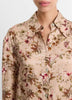 SILK ORCHID VINE BIAS LONG SLEEVE BLOUSE