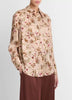 SILK ORCHID VINE BIAS LONG SLEEVE BLOUSE