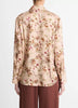 SILK ORCHID VINE BIAS LONG SLEEVE BLOUSE