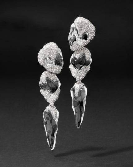 SILVERLAKE LUCITE LARGE CLIP EARRING