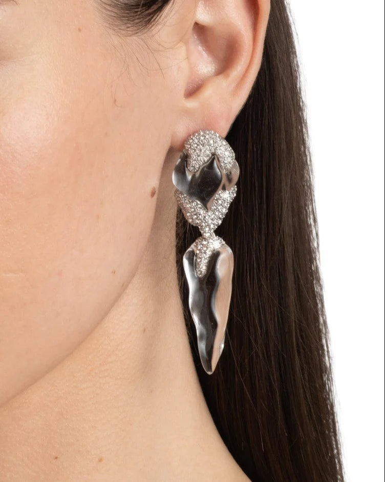 SILVERLAKE LUCITE POST DROP EARRING