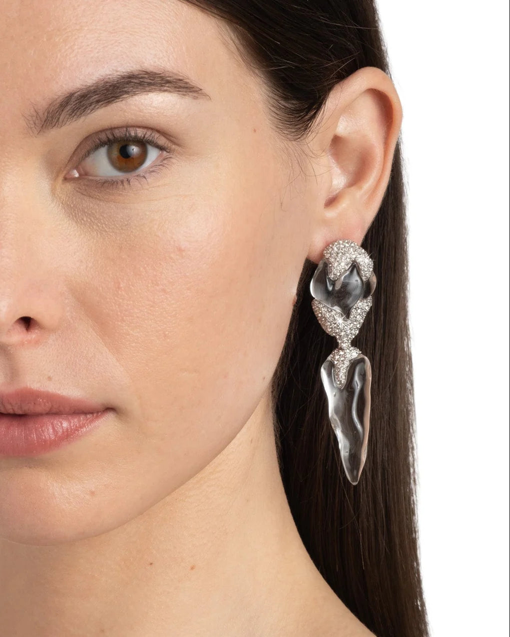 SILVERLAKE LUCITE POST DROP EARRING