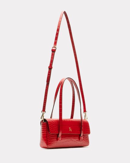 SLIM TOTE IN CROC EMBOSS LEATHER
