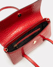 SLIM TOTE IN CROC EMBOSS LEATHER