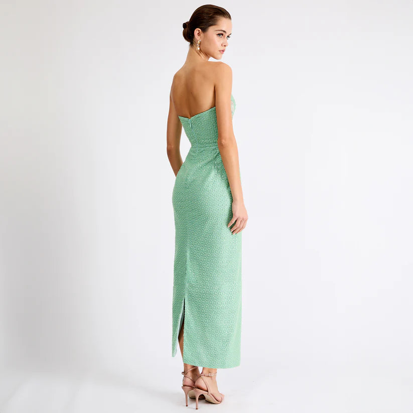 SOFIA BEADED GOWN IN SEAFOAM