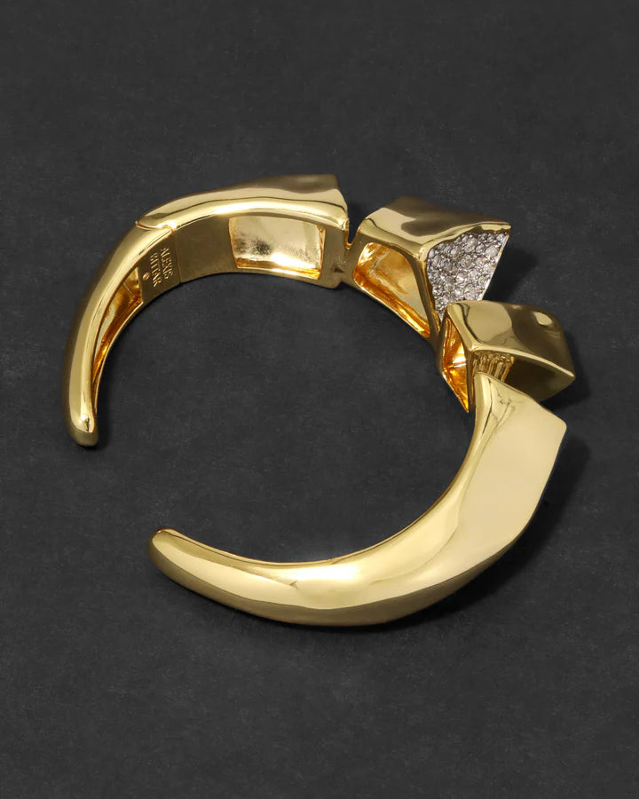 SOLANANALES CRYSTAL PEAK HINGE CUFF BRACELET