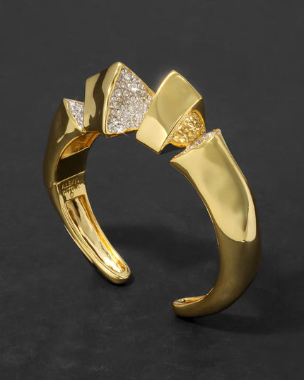 SOLANANALES CRYSTAL PEAK HINGE CUFF BRACELET