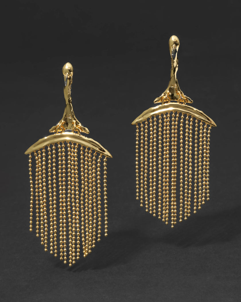 SOLANALES CRYSTAL FRINGE CHANDELIER  EARRING