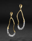 SOLANALES CRYSTAL CURVE LEVERBACK DROP EARRING