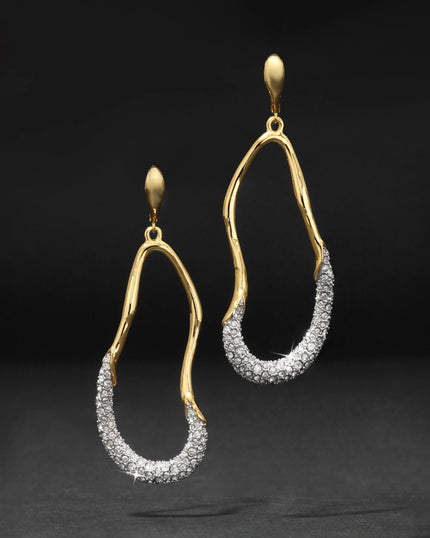 SOLANALES CRYSTAL CURVE LEVERBACK DROP EARRING