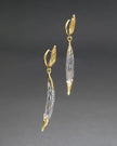 SOLANALES CRYSTAL SLIVER LEVERBACK EARRING