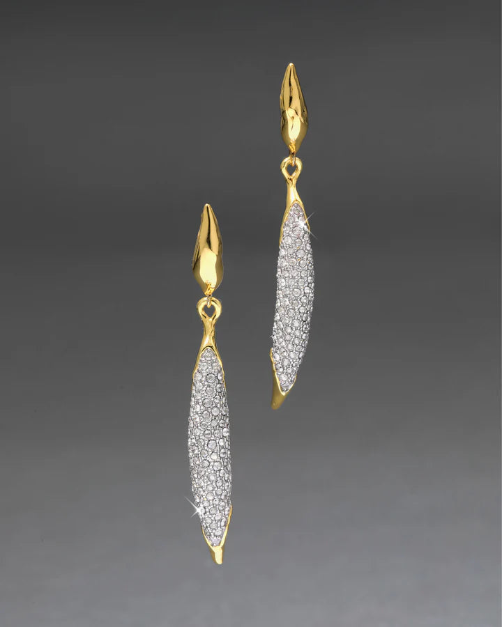 SOLANALES CRYSTAL SLIVER LEVERBACK EARRING