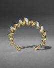 SOLANALES CRYSTAL SPIRAL CUFF BRACELET