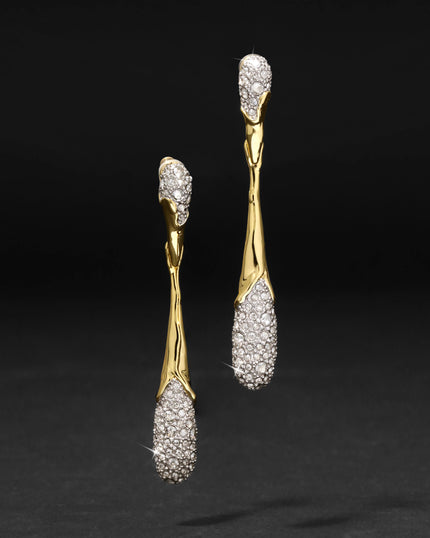 SOLANALES LINEAR CRYSTAL TEARDROP EARRING