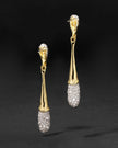 SOLANALES LINEAR CRYSTAL TEARDROP EARRING