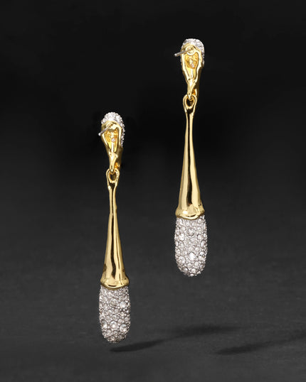SOLANALES LINEAR CRYSTAL TEARDROP EARRING