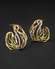 SOLANALES CRYSTAL WOVEN HOOP EARRING