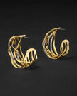 SOLANALES CRYSTAL WOVEN HOOP EARRING