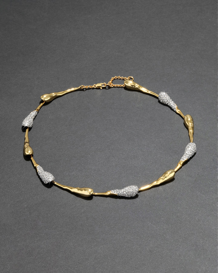 SOLANALES CRYSTAL TEARDROP RIVIERA NECKLACE