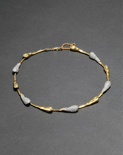 SOLANALES CRYSTAL TEARDROP RIVIERA NECKLACE