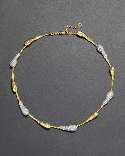 SOLANALES CRYSTAL TEARDROP RIVIERA NECKLACE