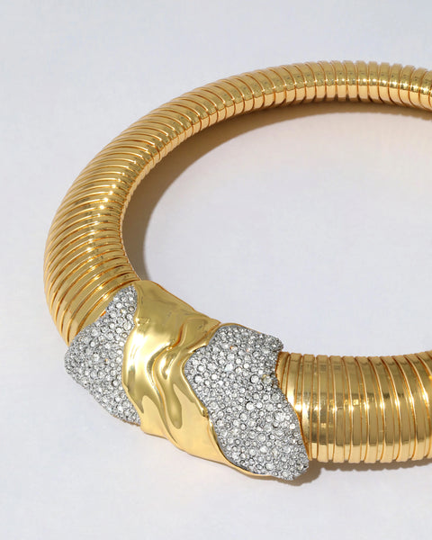 SOLANALES GOLD TUBOGAS COLLAR NECKLACE