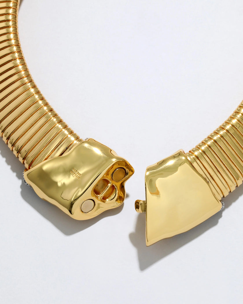 SOLANALES GOLD TUBOGAS COLLAR NECKLACE