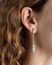 SOLANALES LINEAR CRYSTAL TEARDROP EARRING