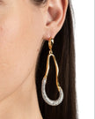 SOLANALES CRYSTAL CURVE LEVERBACK DROP EARRING