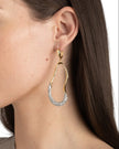 SOLANALES CRYSTAL CURVE LEVERBACK DROP EARRING